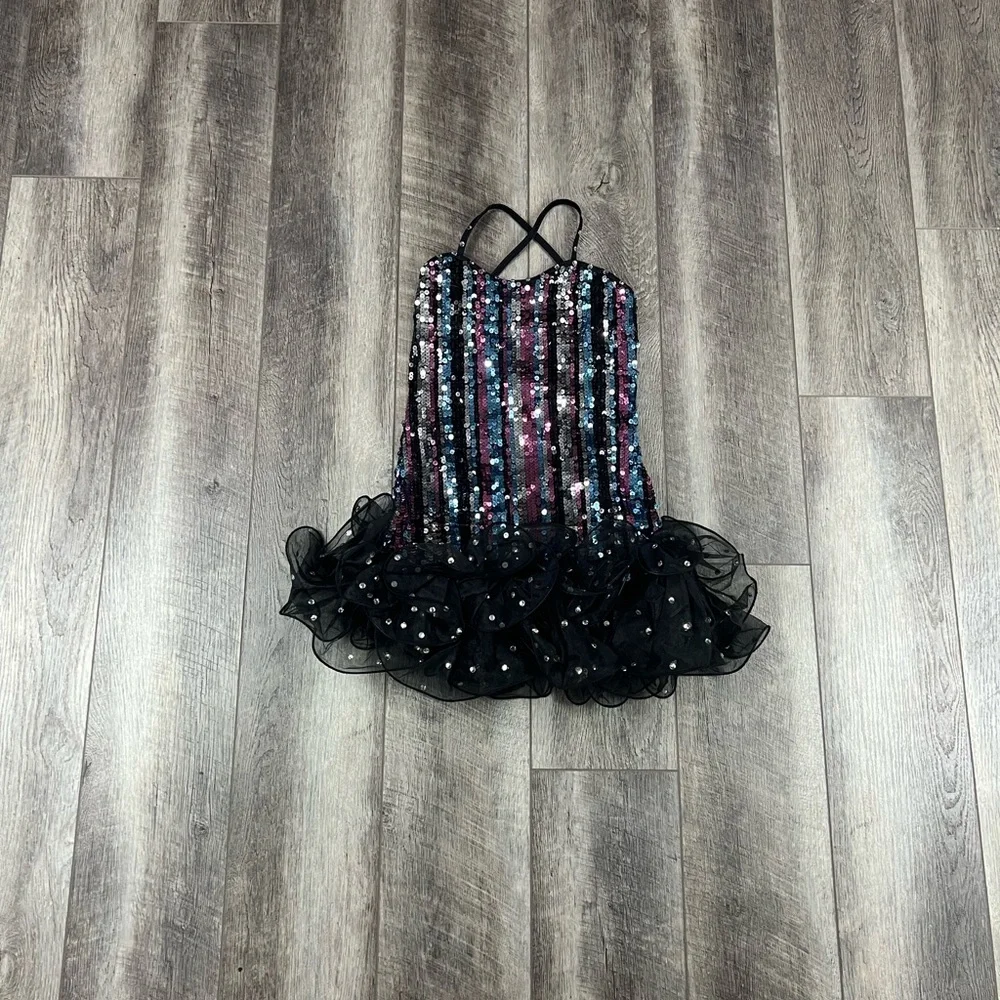 Weissman Kids Black Sequin Dance‎ Costume